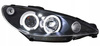 Peugeot 206 BLACK RINGI forlygter