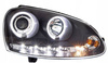 VW Golf V BLACK RINGI forlygter