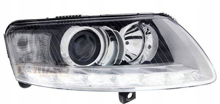 Forlygter Audi A6 C6 CHROM kørelys RL