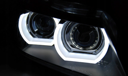 Bmw E90 E91 09-11 Drl Sort Xenon Ringe 3d lygter