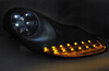 Forlygter sort mat led PORSCHE BOXSTER 911 996
