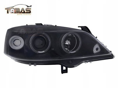 Forlygter Opel Astra G BLACK RINGI