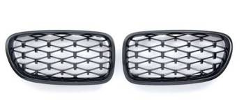 GRILL (NYRE) BMW F10 F11 10-18 DIAMANT BLANK SORT