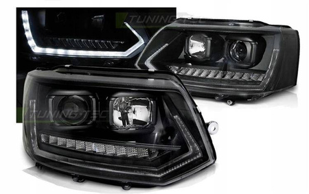 Lygter Vw T5 2010-2015 led-rør sort t6 look dts