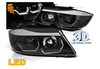 Bmw E90 E91 05-08 3d led sorte ringlys