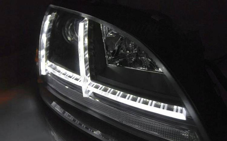 Audi TT forlygter 06-10 8j sort led dts