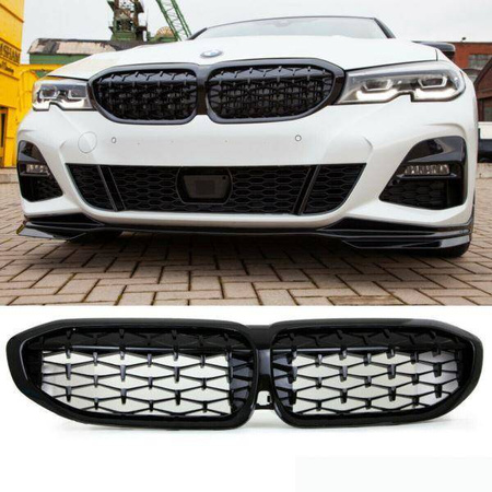 Bmw G20 G21 19- blank sort diamant abs grill
