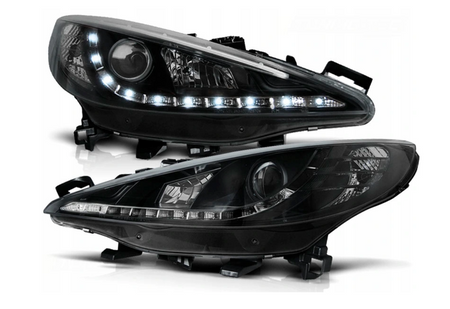 Peugeot 207 06-12 Sorte led-lamper + motorer