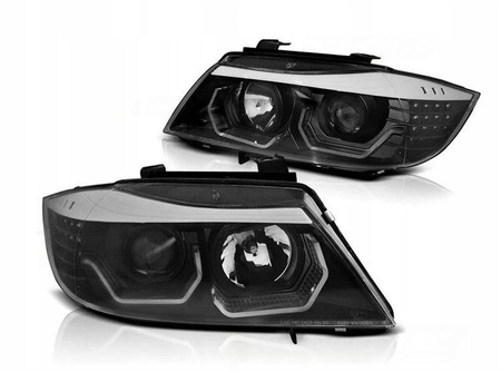 Bmw E90 E91 05-08 3d led sorte ringlys