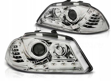 Seat Ibiza 6l 02-08 led-forlygter i krom