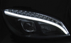 Lygter Mercedes W204 C-klasse 07-10 Sort Led