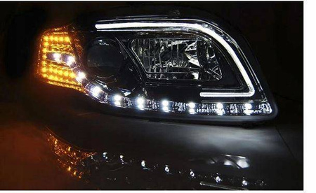 Forlygter Audi A4 B7 04-08 led-rør krom