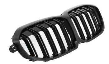 GRILL (NYRE) BMW 1 F40 F41 19- DOBBELT GLANS SORT