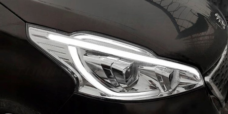 Peugeot 208 12-15 krom led drl forlygter