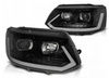Forlygter nye VW T5 10-15 LED TUBE BLACK T6 LOOK DRL LIFT