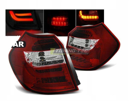 Lygter Bmw 1 serie E87 E81 04-07 rød hvid led bar