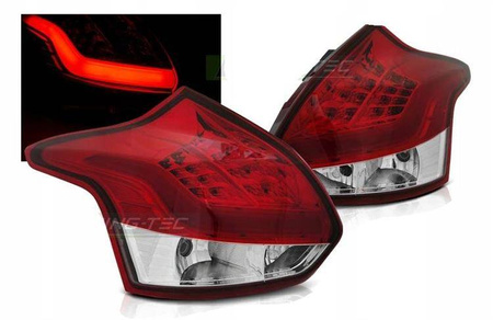 Ford Focus 3 11-14 hb røde hvide led-lygter