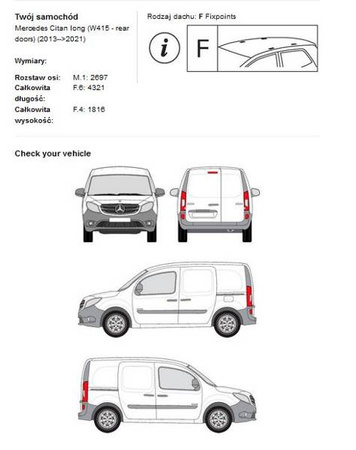 Tagplatform til bagage Renault Kango Van L1 20