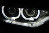 Forlygter BMW F30 F31 Angel Eyes LED Sort
