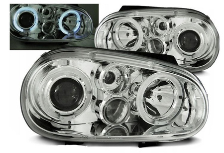 Forlygter VW Golf IV 4 97-03 ringi krom