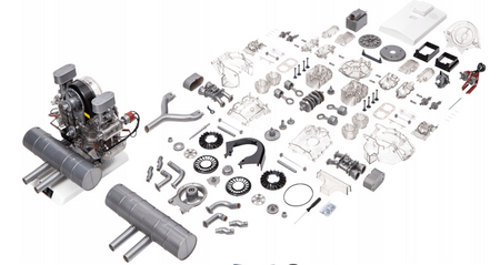PORSCHE Carrera 547 sammenklappelig motormodel