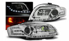 Forlygter Audi A4 B7 04-08 led-rør krom