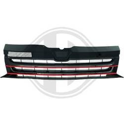 VW T5 GRILL 09-15 UDEN STEMPEL SORT RØD