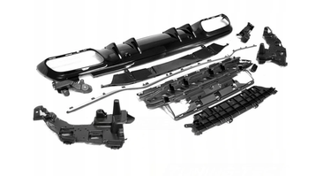 Sport Black Silver diffuser til Mercedes W205 18-