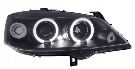 Forlygter Opel Astra G BLACK RINGI