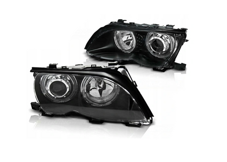 Bmw E46 01-05 Sedan Led Ringlys Sorte linser