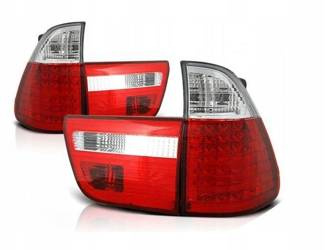 Bmw X5 E53 99-03 røde, hvide led-baglygter