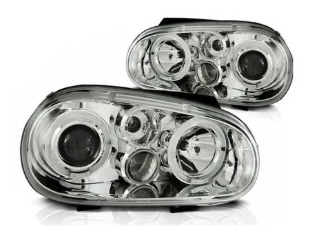 Forlygter VW Golf IV 4 97-03 ringi krom