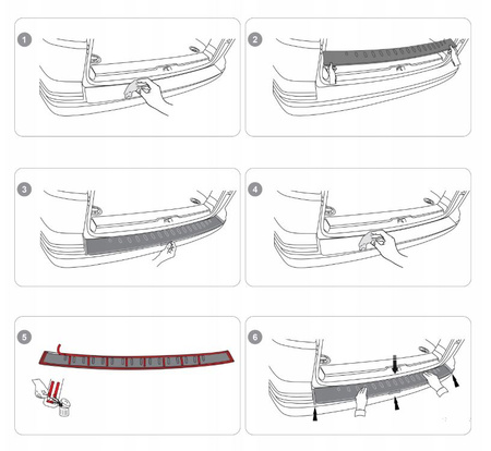 Bagkofanger beskyttelsesliste til VW MULTIVAN VII T7 2021-