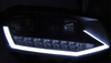Forlygter Vw T6 15- Sort rørlys Led Drl