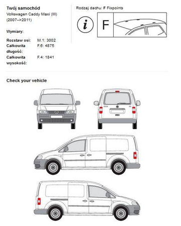 CRUZ tagbagagebærer til VW Caddy Maxi 07-11