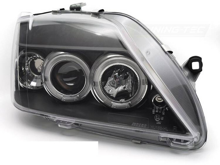 Lamper Forlygter Dacia Logan 04-08 Angel Eyes Black