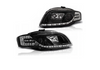 Forlygter Audi A4 B7 04-08 Led Tube Sort