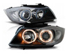 Forlygter BMW E90/E91 SORT RINGI