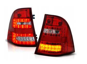 Mercedes W163 ml 98-05 rød-hvide led-lygter