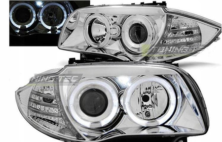 Bmw 1 E87 E81 forlygter 04-11 ringi krom