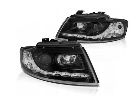 Forlygter Audi A4 B6 Cabrio 02-06 Sort