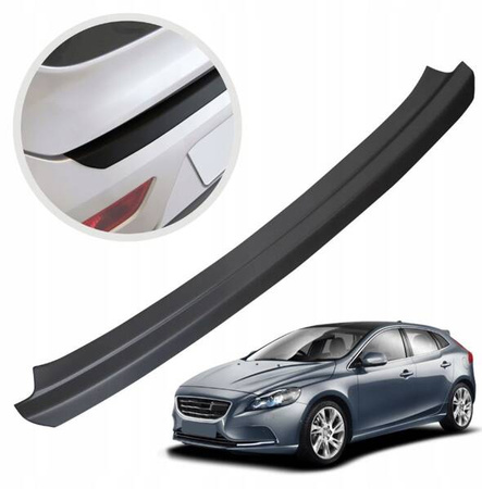 Overlay beskyttelsesliste på bagkofangeren til VOLVO V40 2012-2019 | ABS