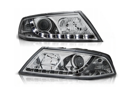 Skoda Octavia II 2 lygter 04-08 H7 dagslys krom