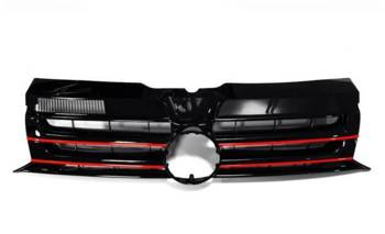 GRILL VW T5 09-15 BADGED MED RØD KANT