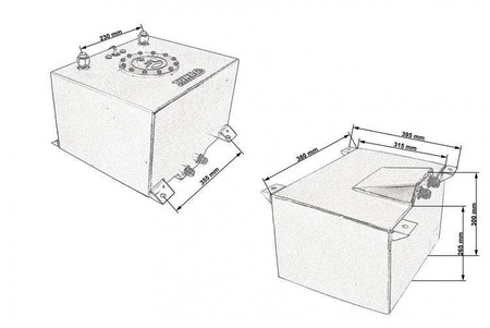 TurboWorks 30L brændstoftank med sensor Sort