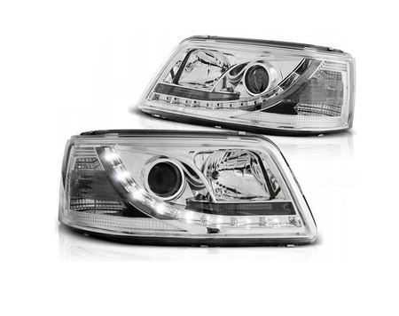 Forlygter Vw T5 03-09 dagslys krom