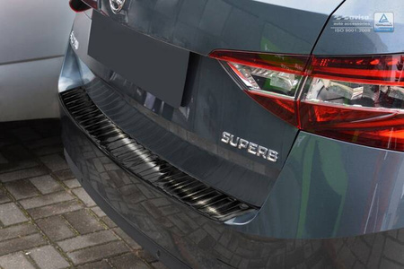 SKODA SUPERB 3 stationcar Sort beskyttelseshætte til bagkofanger (trim)