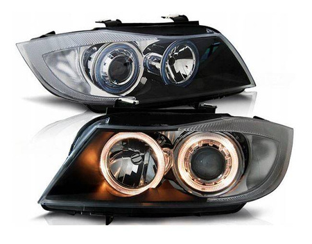 Forlygter BMW E90/E91 SORT RINGI