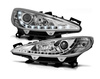 Lygter Peugeot 207 06-12 Chrome led + motorer