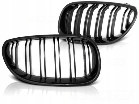 Glansfuld sort dobbelt bargrill til BMW E60/E61 03-10